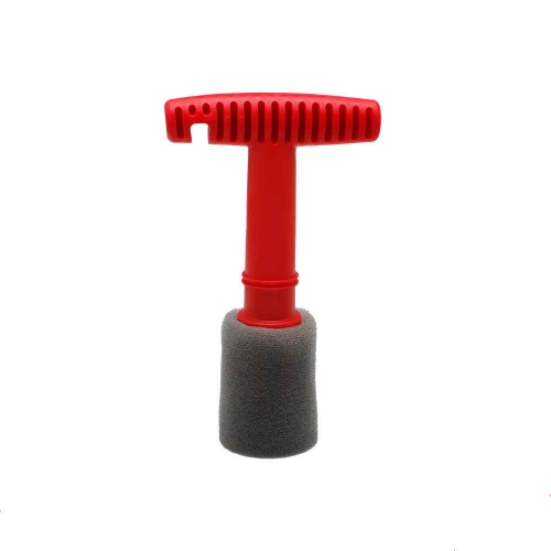 SPTA Lug Nut Wheel Cleaning Brush With Handle and Removable Insert Steel Ring Screw Cleaning Brush