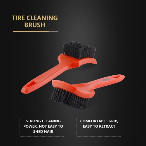 SPTA Wheel & Tire Brush, Soft Bristle Car Wash Brush for Car Rim, Interior  & Exterior Surface Cleaning Brush, Clean Tires and Release Dirt, Soft
