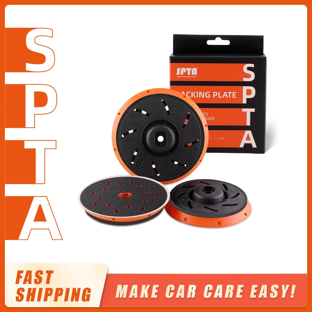 SPTA Backer Backing Plate Pad 5inch/6inch Hook&Loop For DA Dual Action Car Polisher Buffing