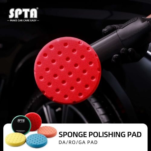 SPTA 5" to 6" Car Spong Buffing Polishing Pads, CCS Buffing Pads For DA/RO/GA Car Buffer Polisher