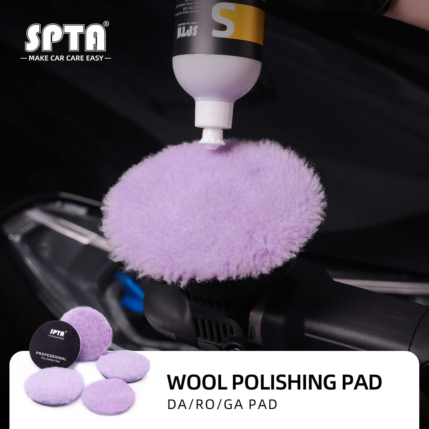 Purple Wool Buffer Pad