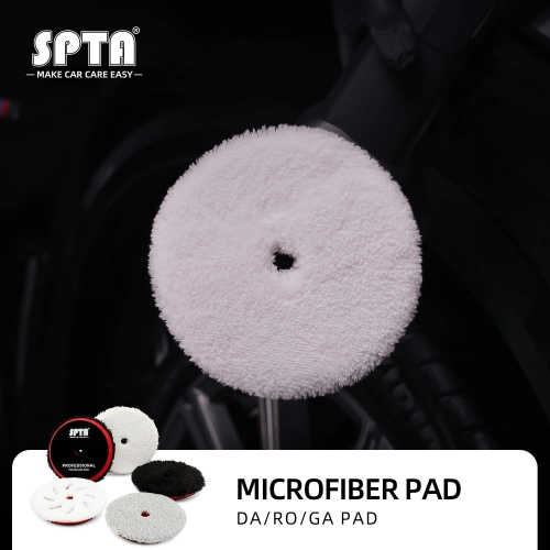 SPTA 3"/5"/6" Fast Finishing Microfiber Polishing Pad Polishing Pads Buffing Pad Disc Kits For DA/RO Car Polisher