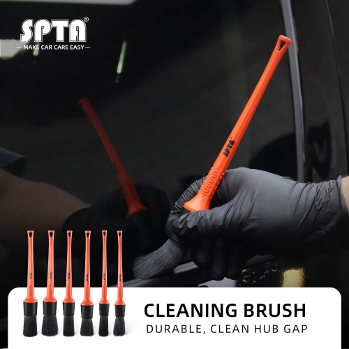 SPTA PP & Boar Hair Car Wash Car Detailing Mix Brush Set Auto Car Cleaning Detailing Set Dashboard Air Outlet Cleaning Brush