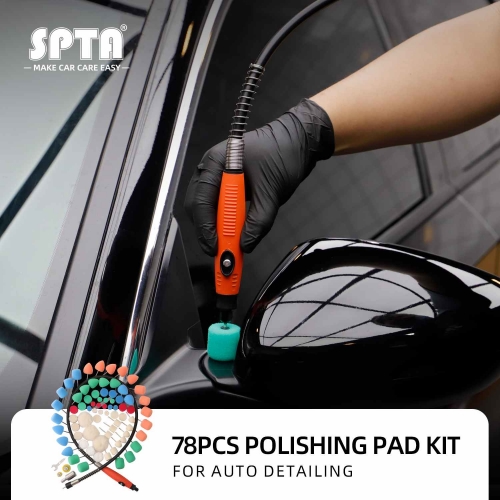 SPTA Mini Detail Polish Pad car Polishing Pad for Dremel Polisher Drill Waxing Sponge pad accessories Sealing Glaze