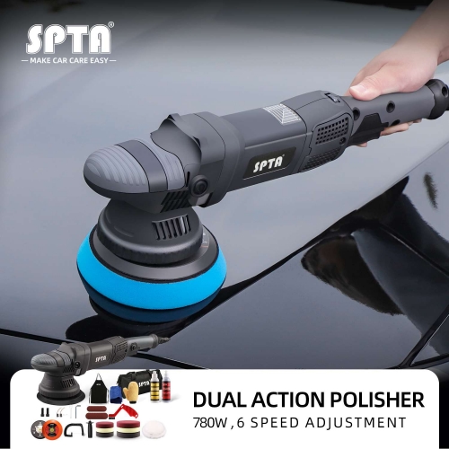 SPTA 5inch 750W Dual Action Polisher Orbit 15mm Auto Polisher DA Car Polisher Home DIY Polisher - DA780
