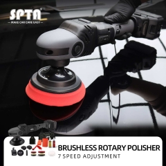 SPTA 12V Cordless Buffer Polisher 8mm DA Polisher with 2 2.0Ah Battery  Variable Speed Polisher Kit for waxing