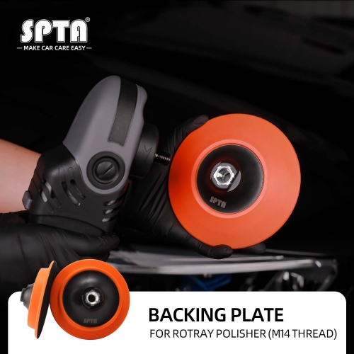 SPTA 5"/6" M14 Backing Plate Backer Pad Hook & Loop DA Car Polishing Buffing Buffer Pad Professional - Type 1