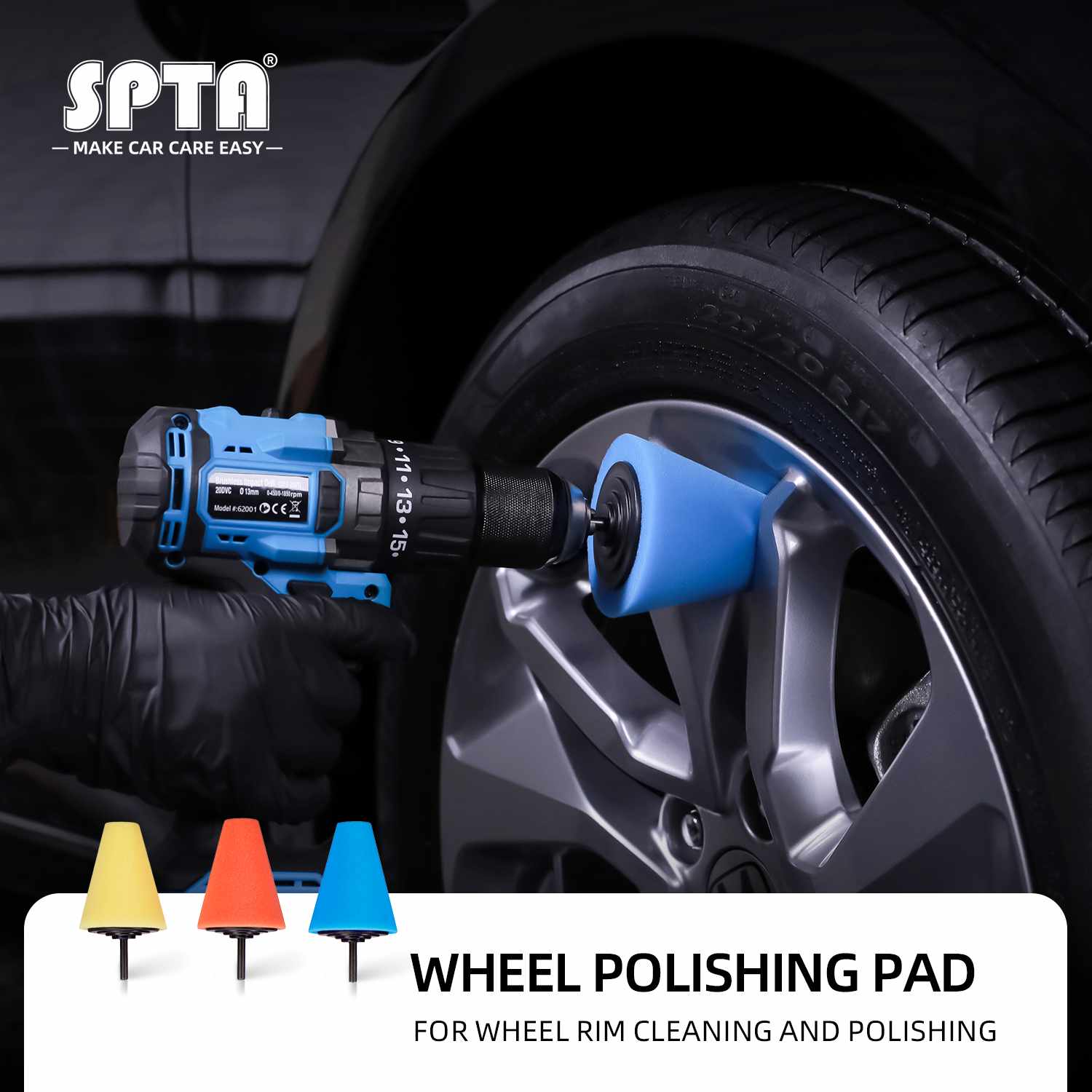 Car Polishing Buffing Pad Auto Pad Kit Buffer + Drill Adapter Polisher  4inch