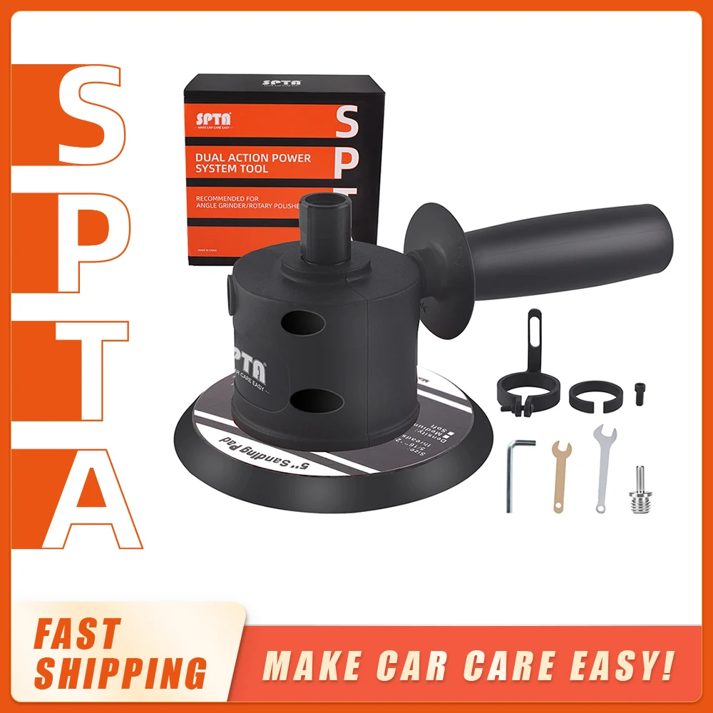SPTA Dual Action Power System Tool Dual Action Polisher Adapter Detailing Tool For For 5inch M14 Thread Rotary Polisher