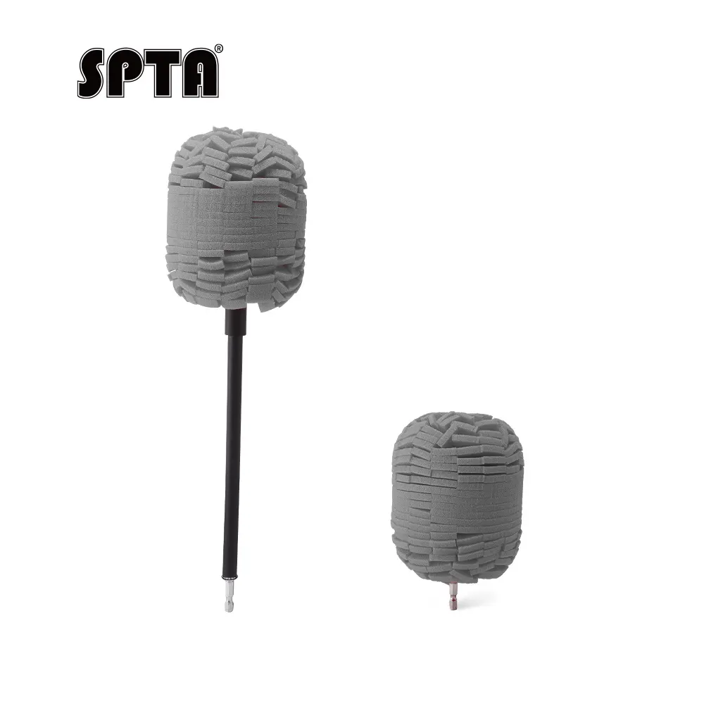 SPTA Wheel and Rim Polishing Ball, Foam Drill Polishing Cone, Waxing Buffing Wheel for Car Polishing Car Detailing