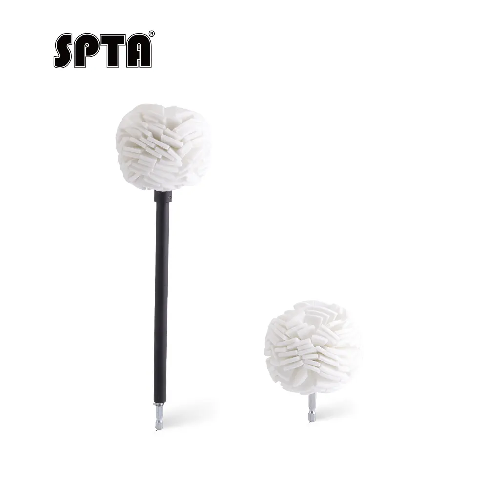 SPTA Wheel and Rim Polishing Ball, Foam Drill Polishing Cone, Waxing Buffing Wheel for Car Polishing Car Detailing