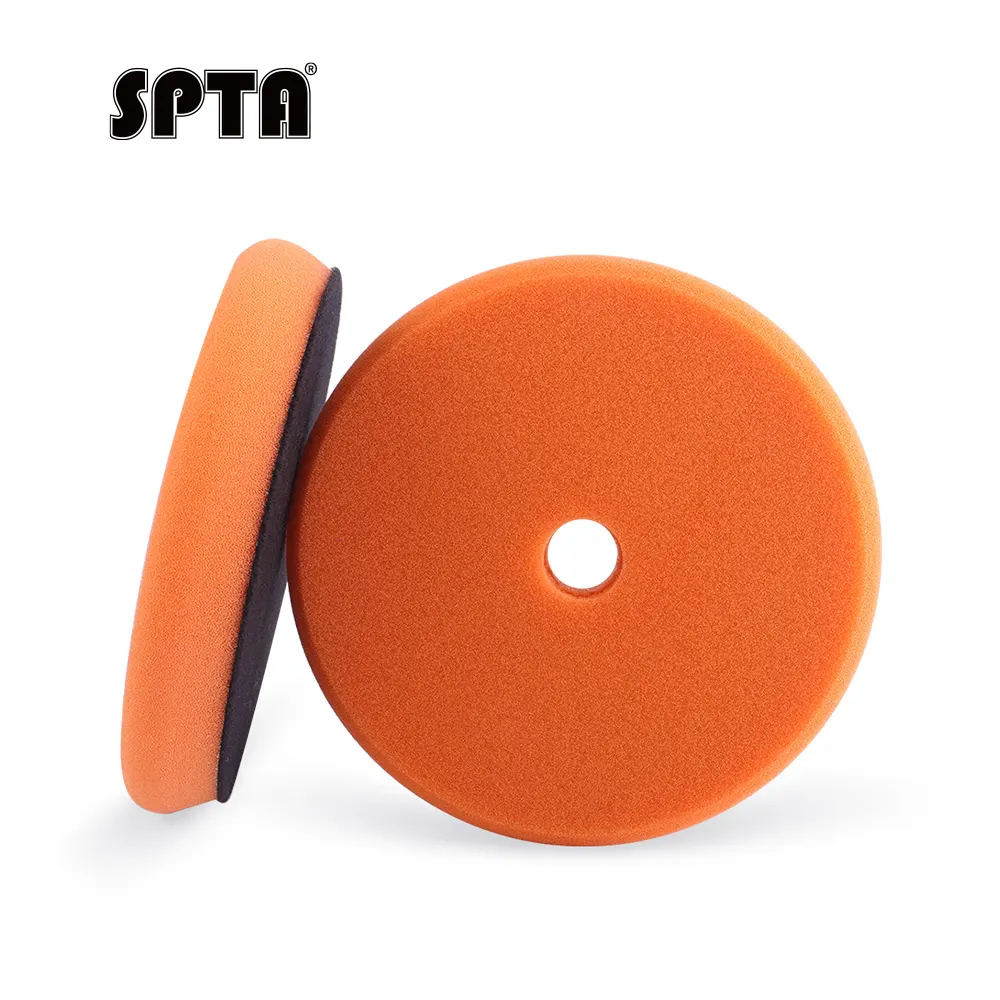 SPTA V2.0 Orange Heavy Cut Polishing Pad Flat Pad for Car Buffer Polisher Compounding Remove 1500# Sanding Marks