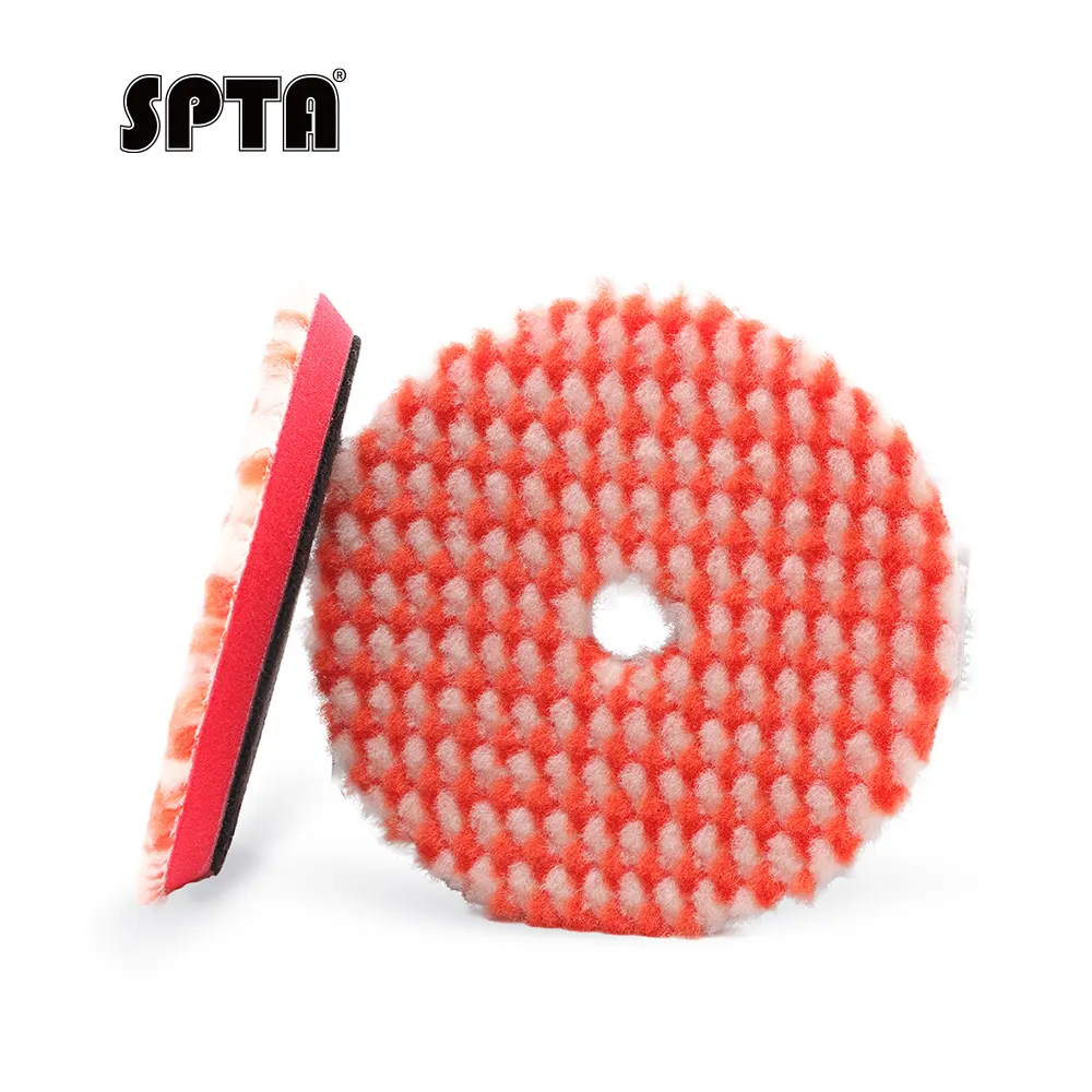 SPTA V2.0 Coarse Short Wool Polishing Pad RO/DA Polisher Buffing Pad for Car Polisher