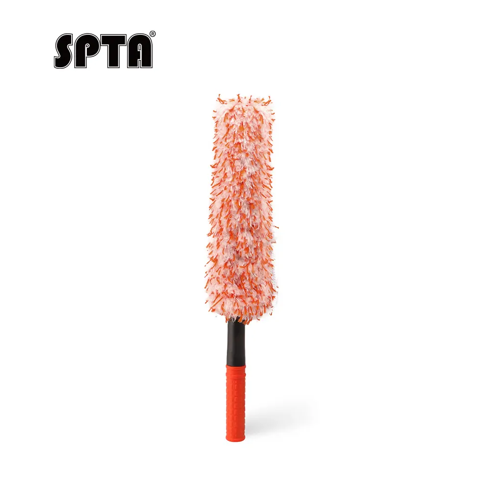 SPTA DF046 480*290mm Stright handle Car Rim & Wheel Cleaning Brush Car Detail Brush Made With Microfiber For Cars&Trucks&SUV