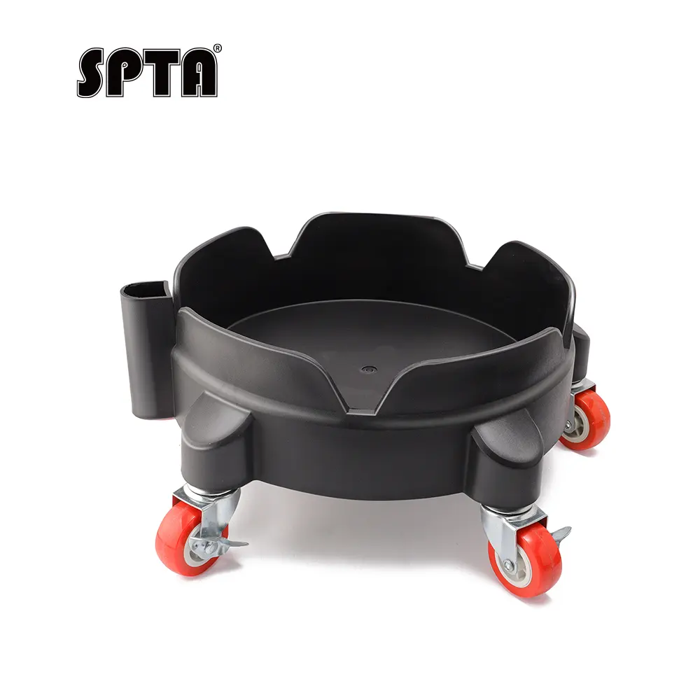 SPTA Rolling Car Washing Bucket Dolly 360 Swivel Casters, with Locking Mechanism,for Car Washing, Detailing