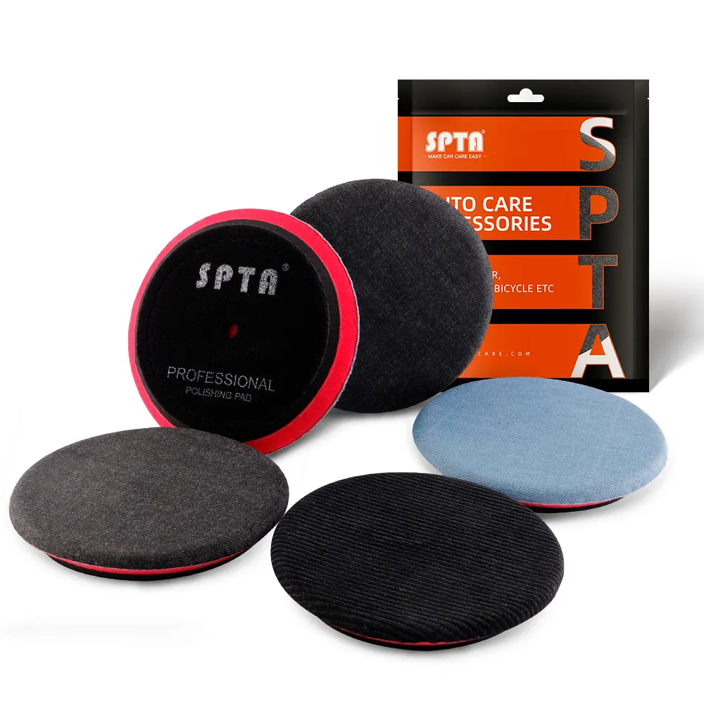 SPTA 5" Ro/DA Orange Peel Removal Pad Denim Pad for Auto Detailing