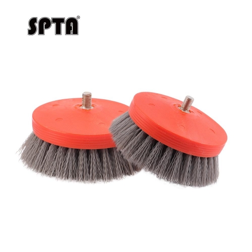 SPTA 3 inch Mini Brush for Mini Car Polisher Car Detail Brush Made With PP Bristle For Home & Carpet & Office & More