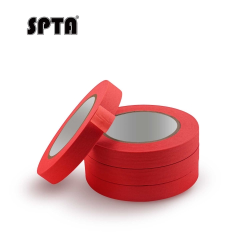 SPTA Automotive Masking Tape,18mm/25mmx50m,for Automotive Paint,Heat Resistant for Paint Booth