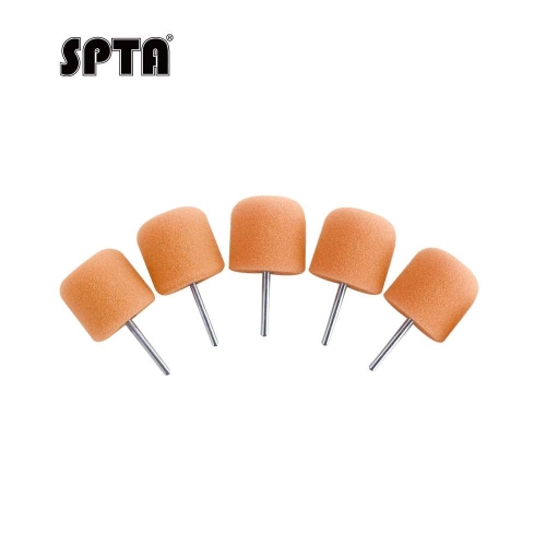 SPTA 5Pcs Orange Flexible Shaft Cylinder Polishing Pad Set