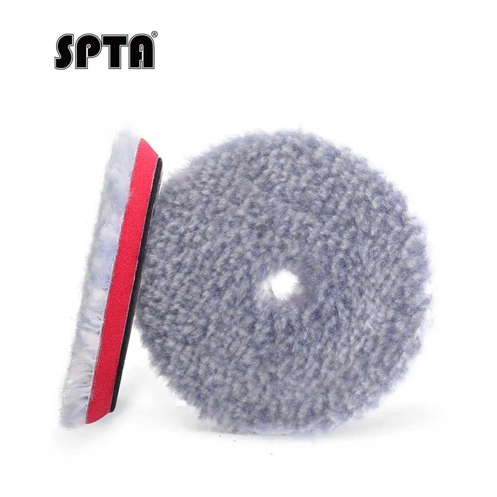 SPTA V2.0 Medium Cut Long Wool Polishing Pad RO/DA Polisher Buffing Pad for Car Polisher