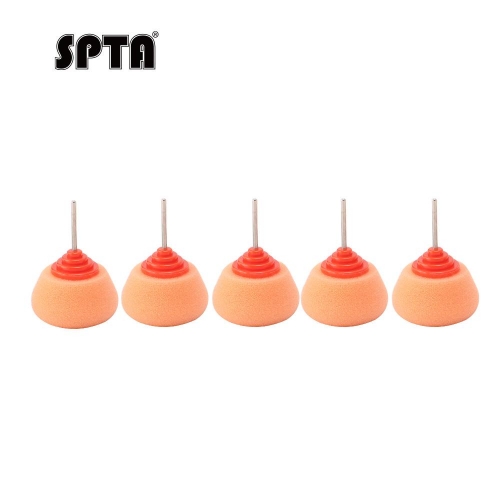 SPTA 5Pcs Orange Flexible Shaft Flat Polishing Pad Set