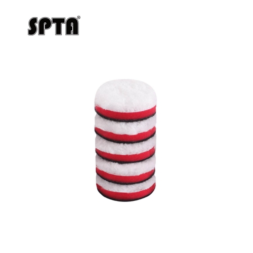 SPTA 2/3 inch Microfiber Pad White Microfiber Pads Set